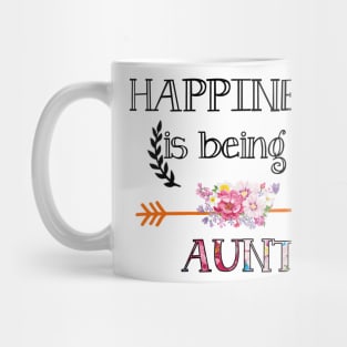 Happiness is being aunt floral gift Mug